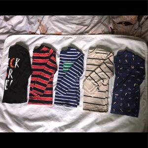 Five 3t long sleeve shirts for boys.